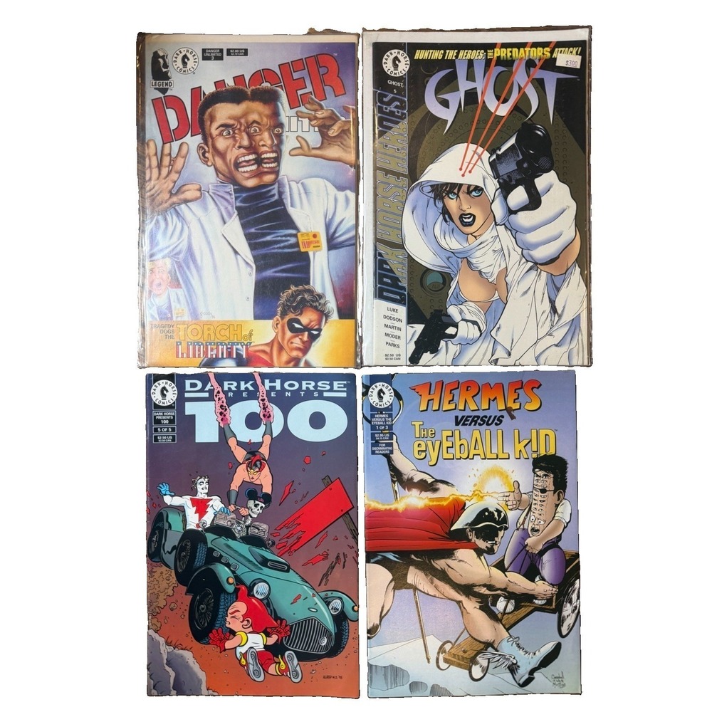 Dark Horse Comics Lot 4 Danger Unlimited Ghost 100 Hermes John Byrne
